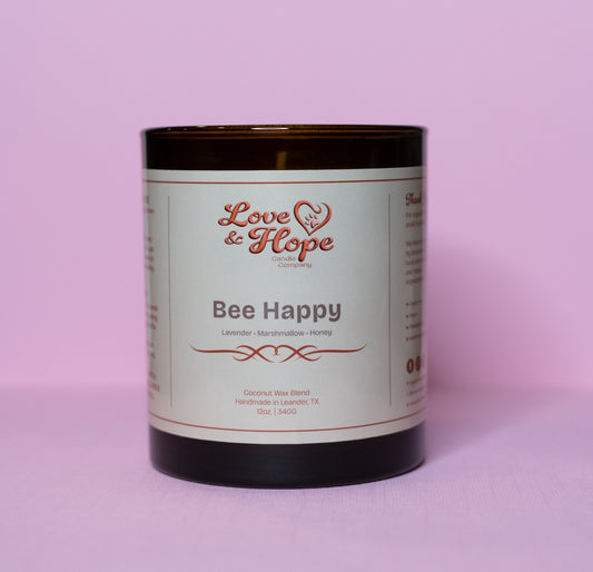 Bee Happy Candle