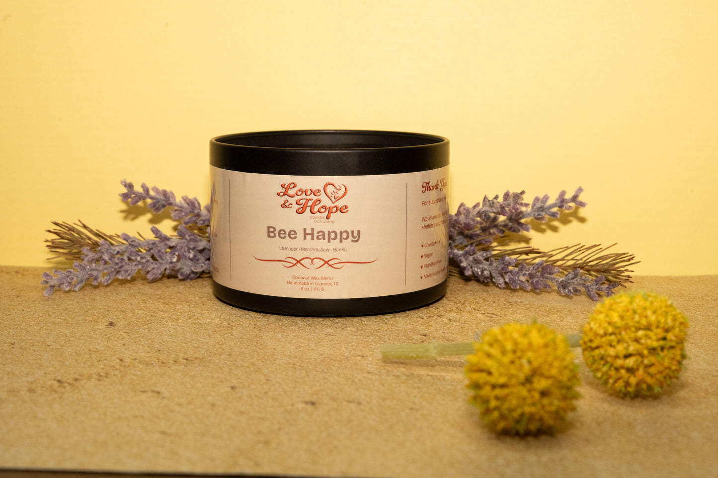 Bee Happy Candle