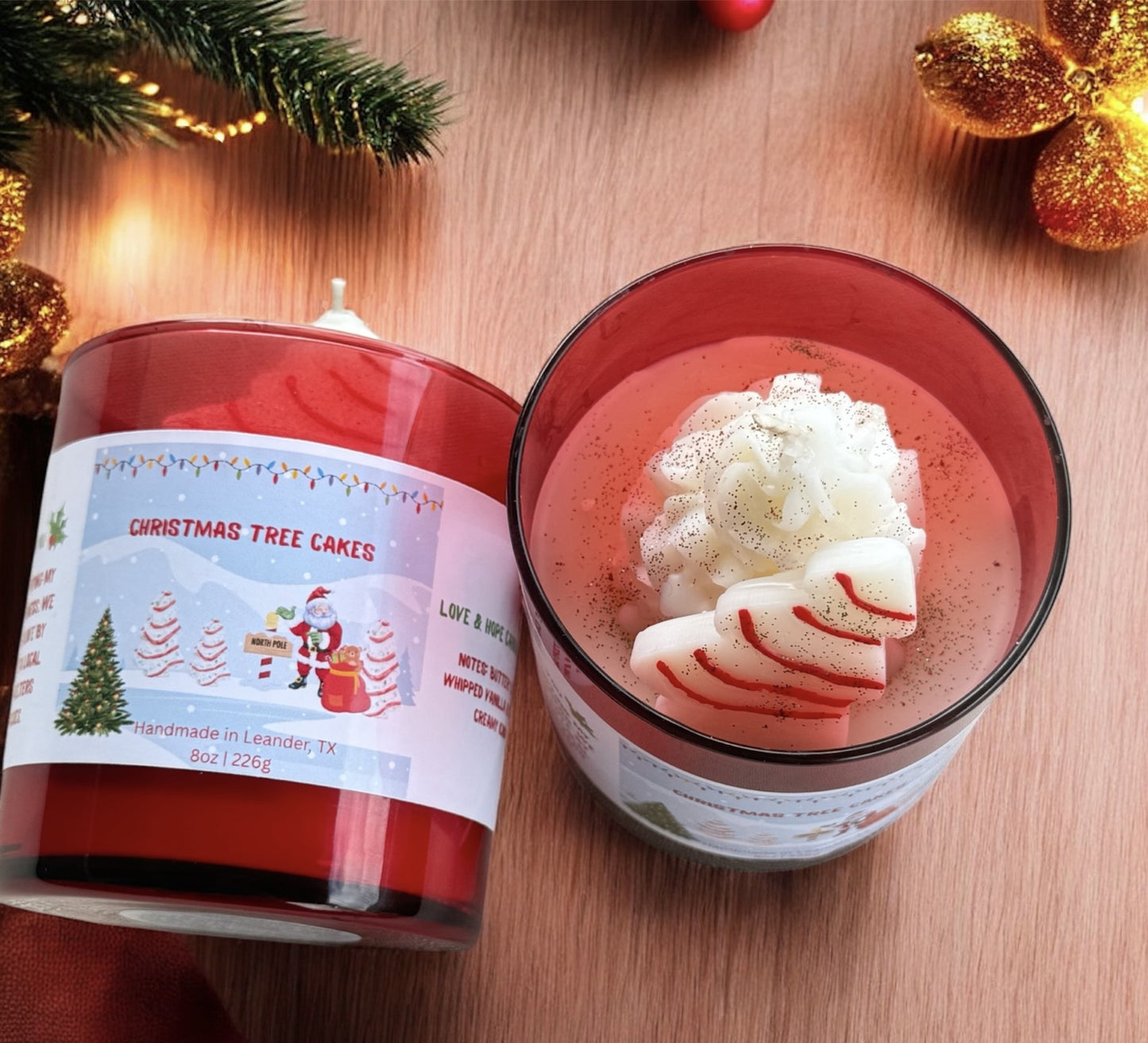 Christmas Tree Cakes Candle